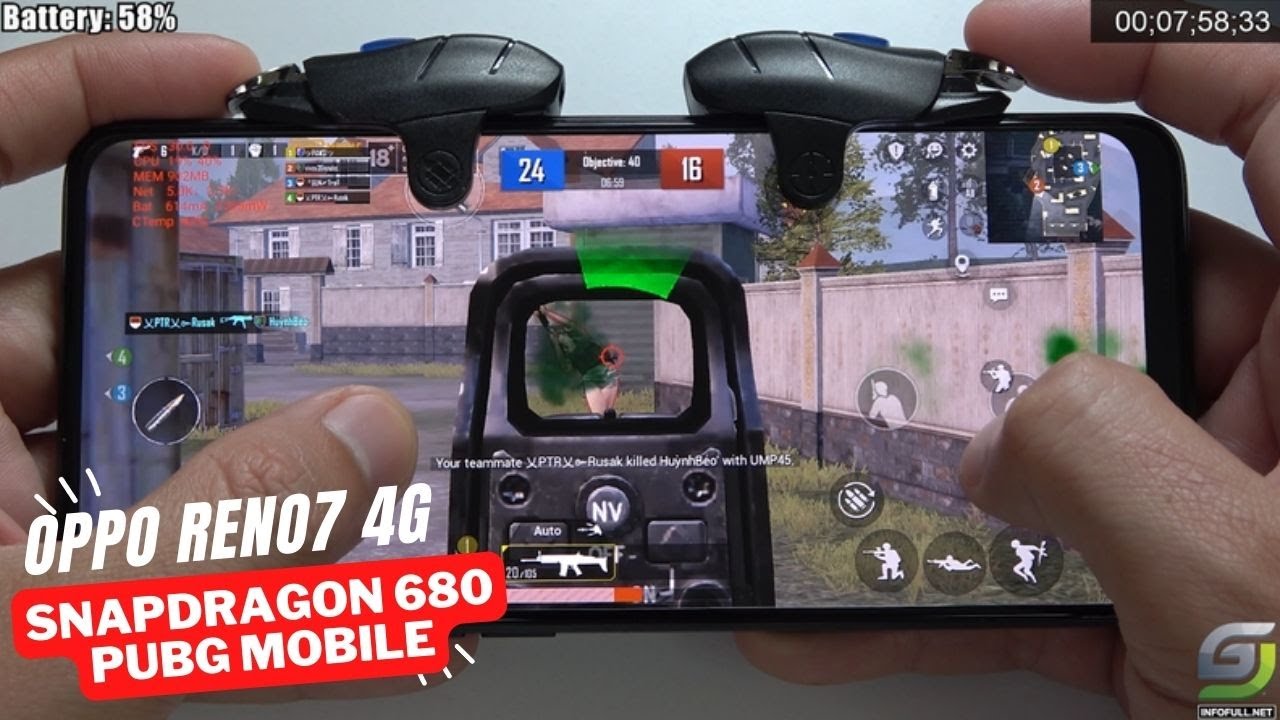 Oppo Reno7 4G Test Game PUBG Mobile Snapdragon 680 GSM FULL INFO