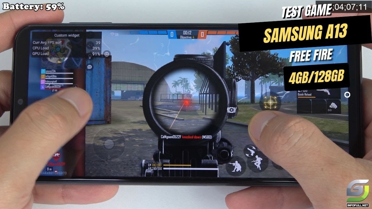 Samsung Galaxy A13 4GB 128GB Test Game Free Fire Mobile Exynos 850