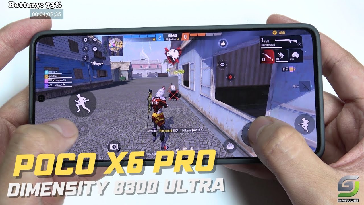 Poco X6 Pro Test Game Free Fire Mobile Dimensity 8300 Ultra GSM