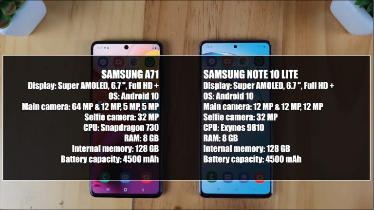 samsung note 10 lite vs s20 fe