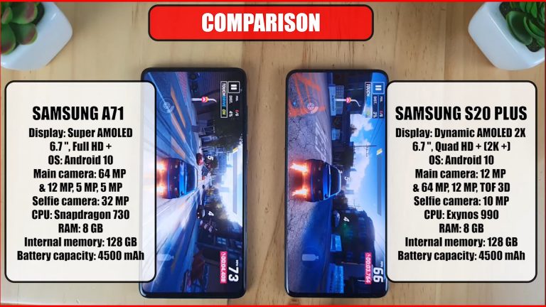 Samsung Galaxy S20 Plus vs Samsung Galaxy A71 - GSM FULL INFO