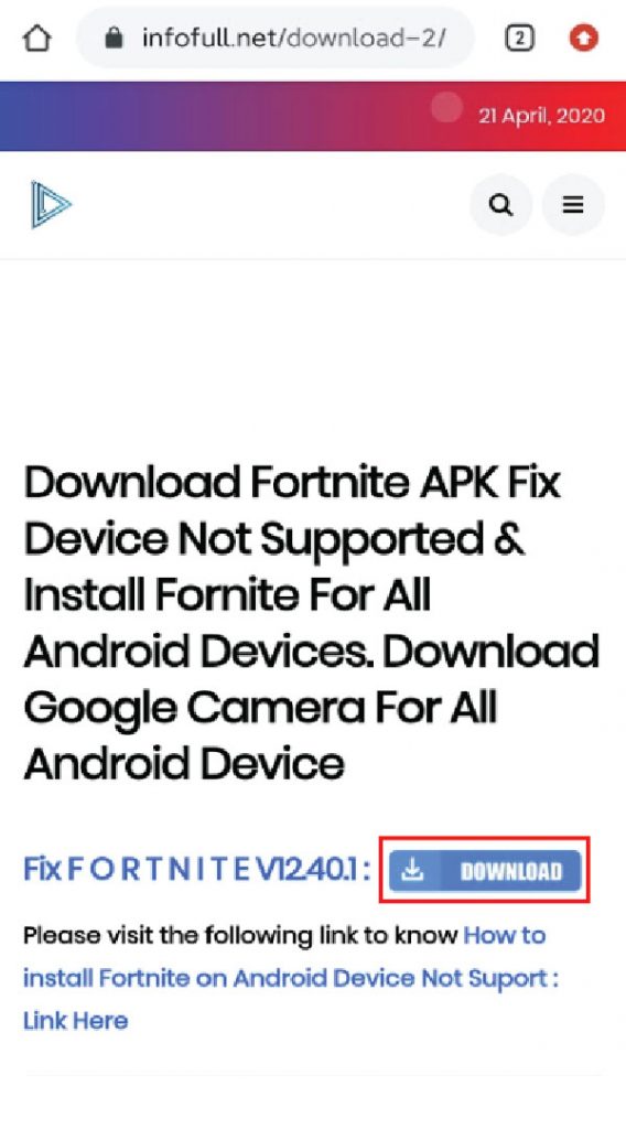 How To Install Fortnite Apk Fix Device Not Supported For Android ...