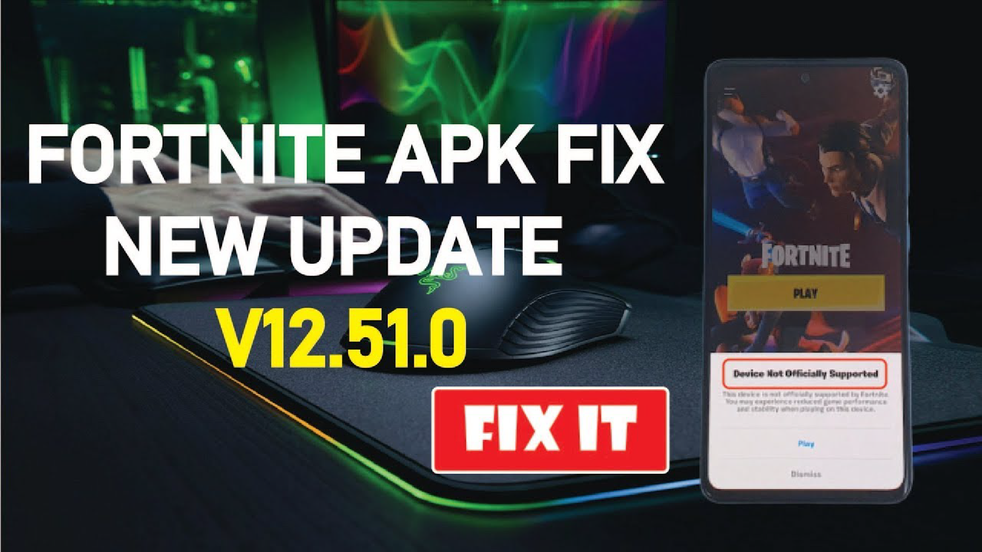 How to install Fortnite Apk Fix Device Not Supported For ... - 1920 x 1080 png 961kB
