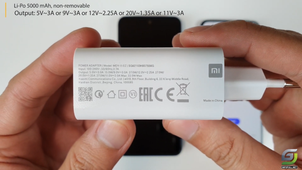 redmi note 10 5g charger watt