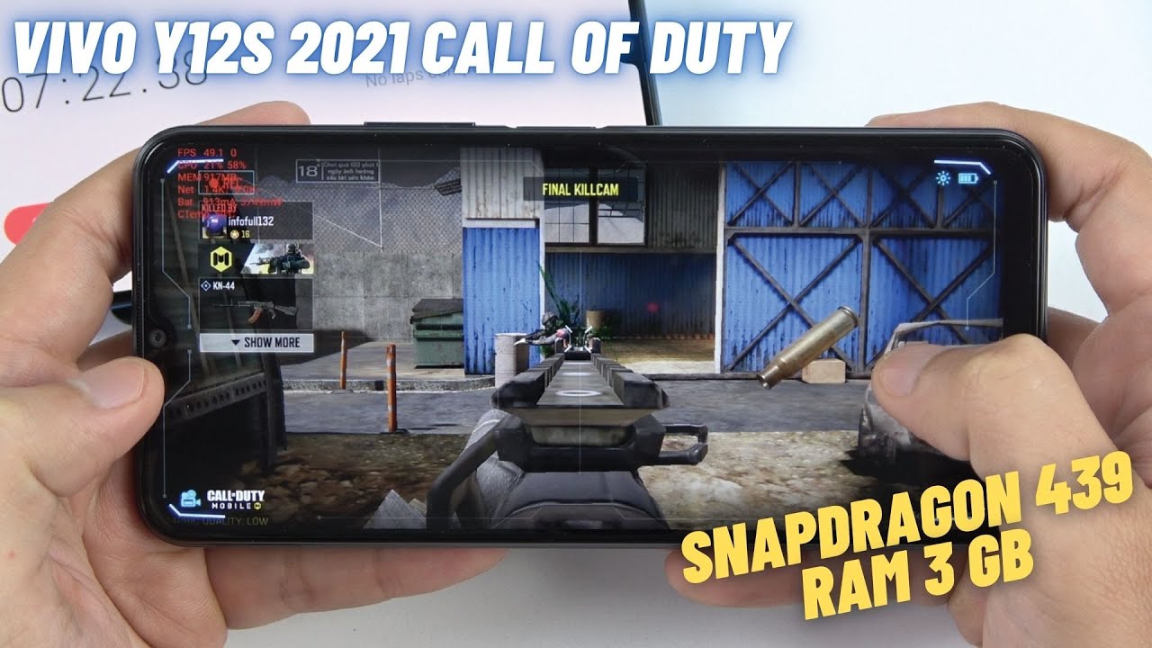 Vivo Y12s 2021 test game Call of Duty Mobile Snapdragon 439, RAM 3GB