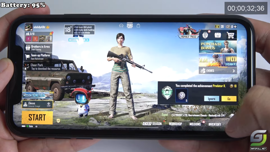 iPhone XR test game PUBG Mobile 2021 Max Setting GSM FULL INFO