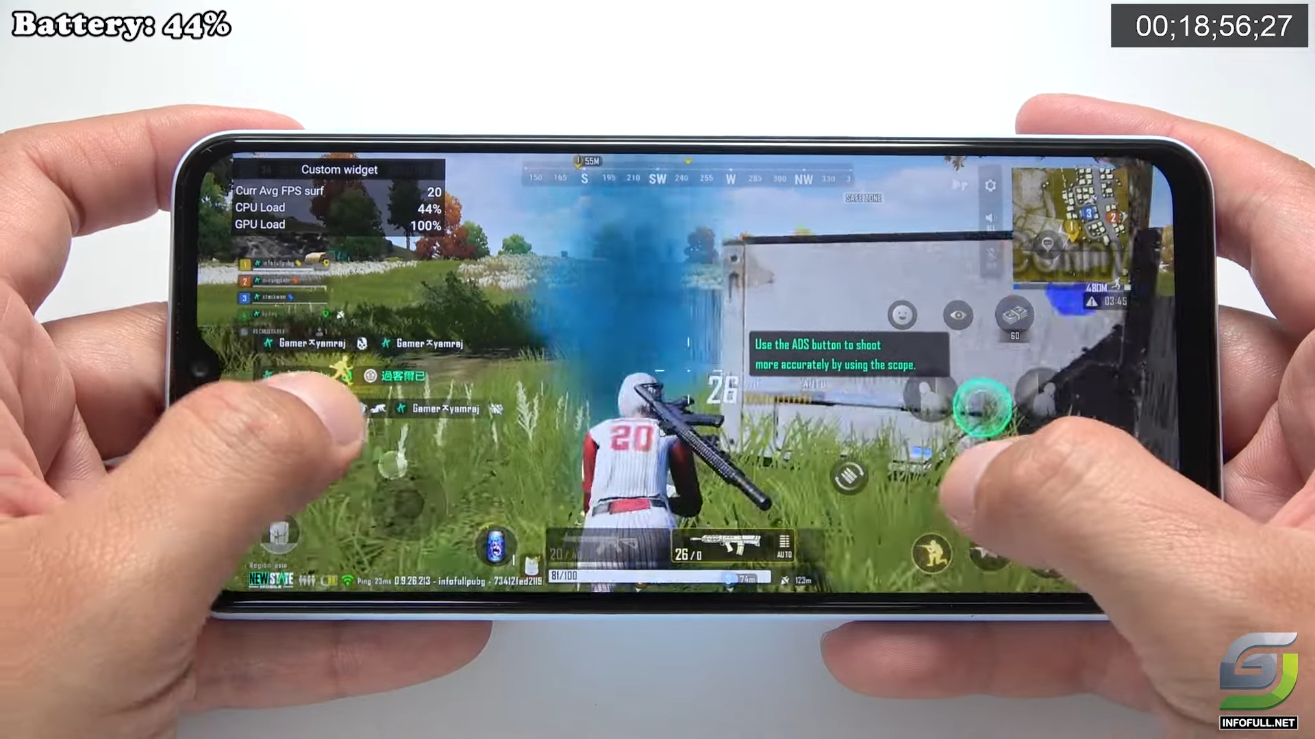 Samsung Galaxy A23 test game PUBG