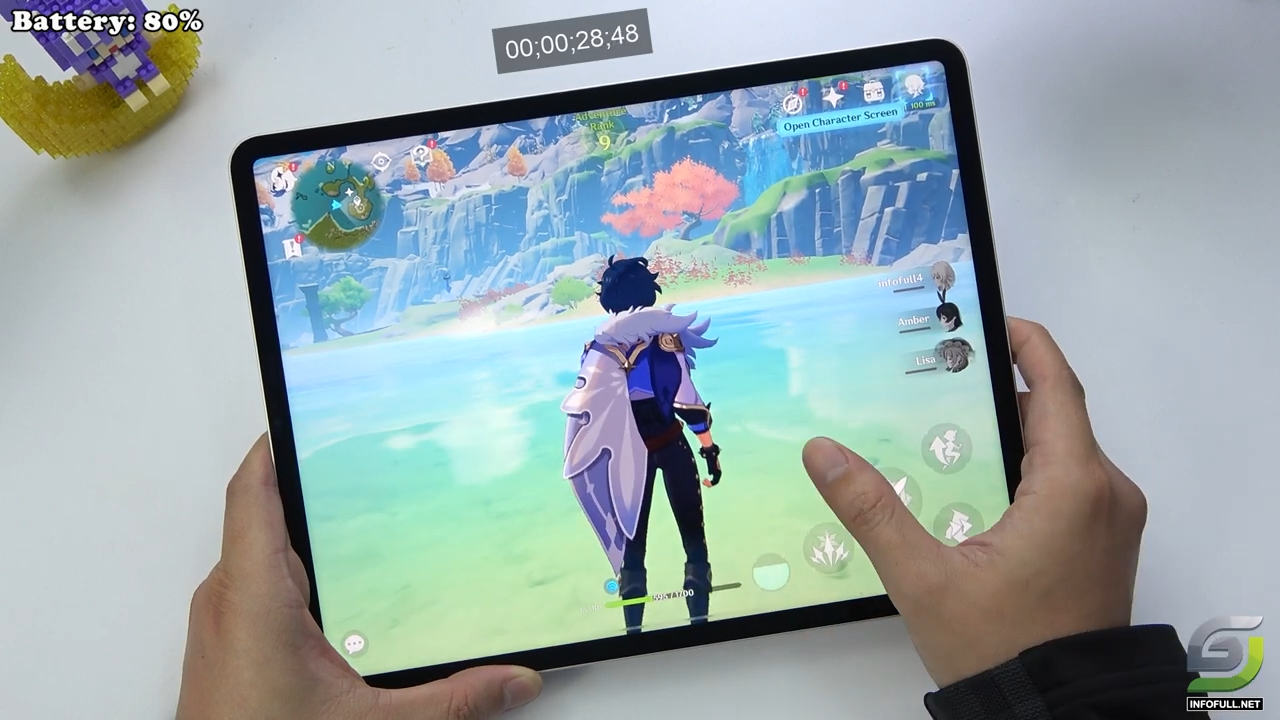 iPad Pro M1 12.9 2023 Test game Genshin Impact Max Graphics | Highest ...