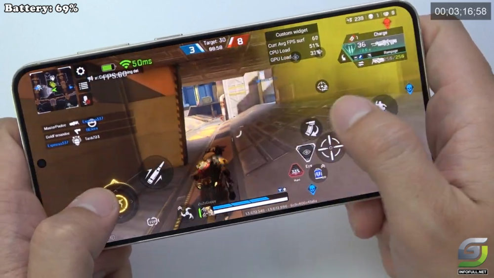 Samsung Galaxy S23 Plus test game Apex Legends Mobile APM - GSM FULL INFO