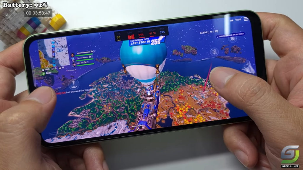 Samsung Galaxy A24 Fortnite Gameplay - GSM FULL INFO