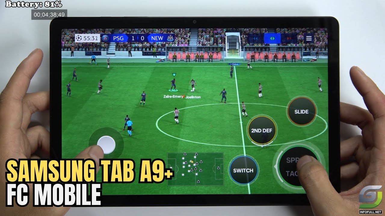 Samsung Galaxy Tab A9 Plus test game EA SPORTS FC MOBILE 24 - GSM FULL INFO  %