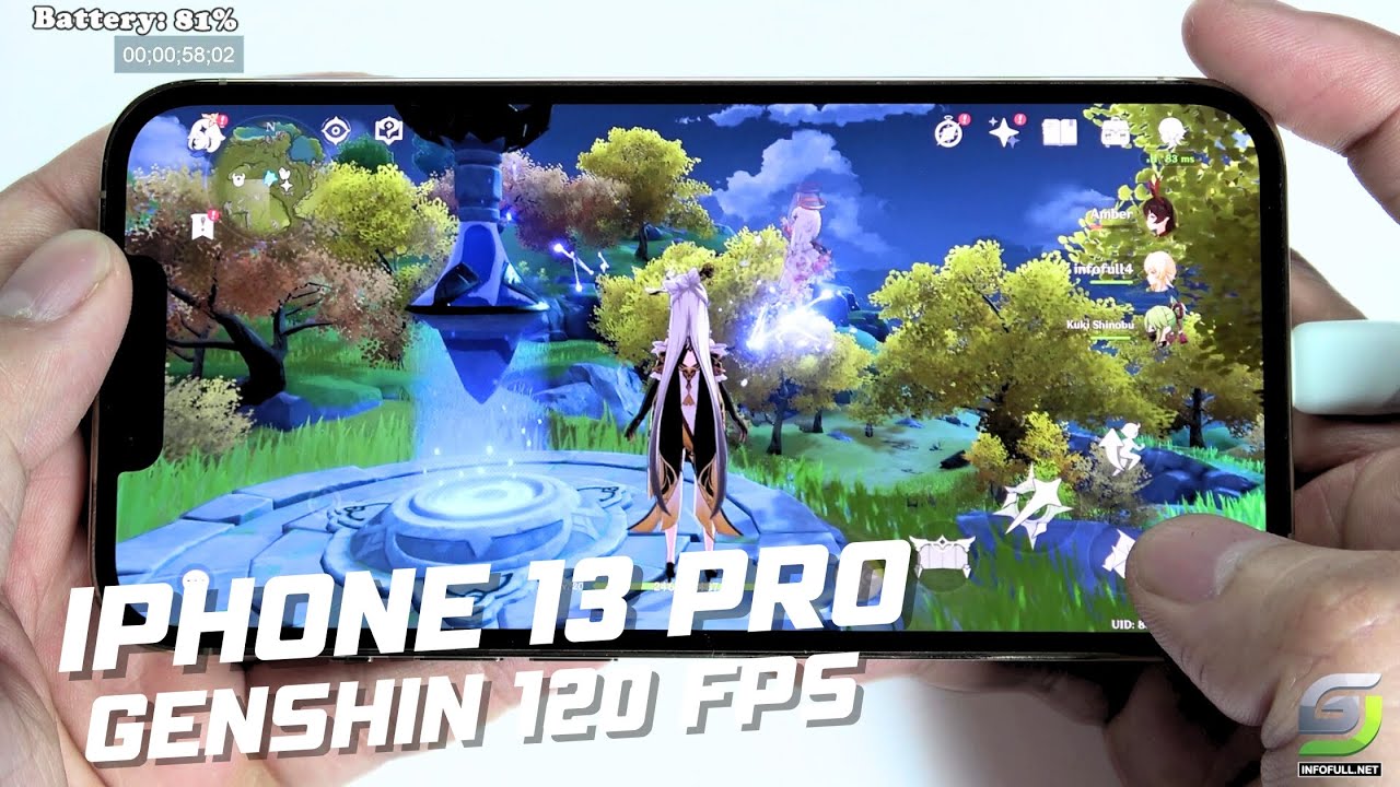 iPhone 13 Pro test game Genshin Impact Max Graphics | Highest 120FPS - GSM  FULL INFO %