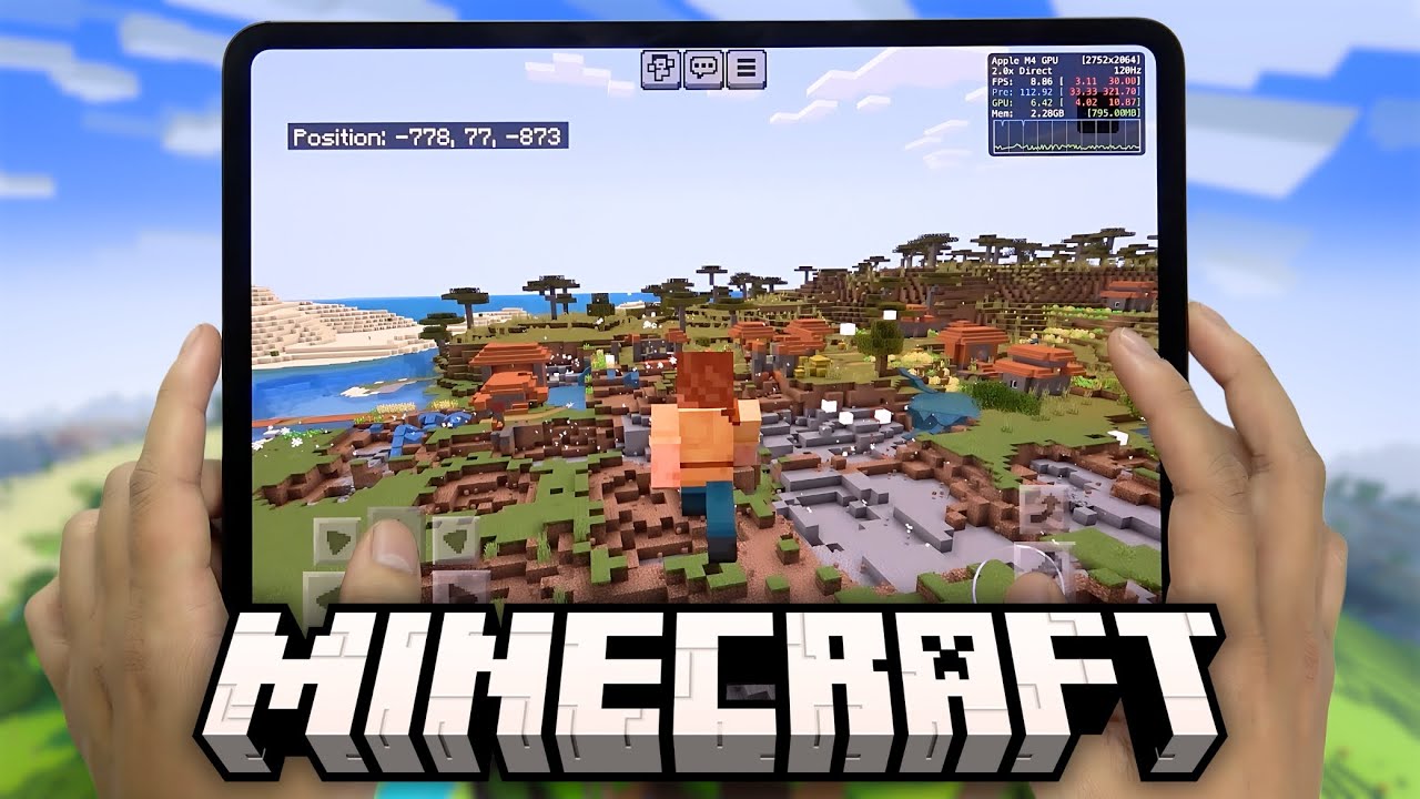 iPad Pro 13 inch 2024 test game Minecraft | Apple M4 - GSM FULL INFO