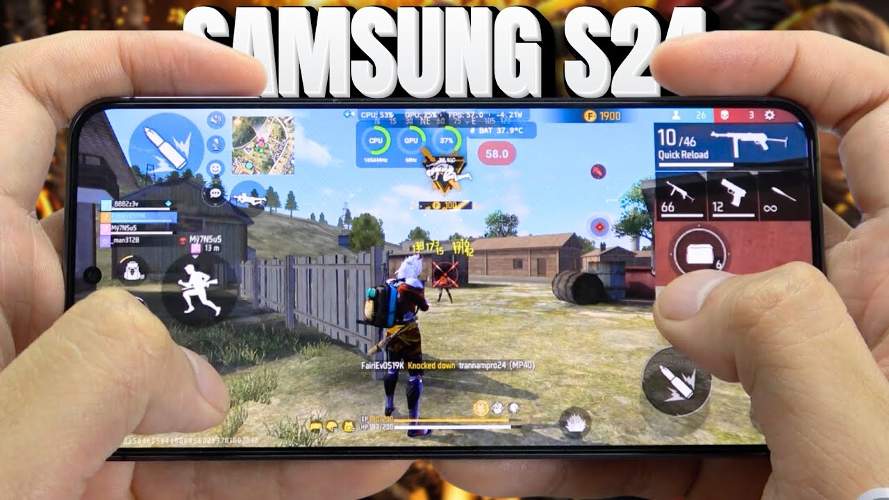 Samsung Galaxy S24 test game Free Fire Mobile 2024 Exynos 2400 GSM