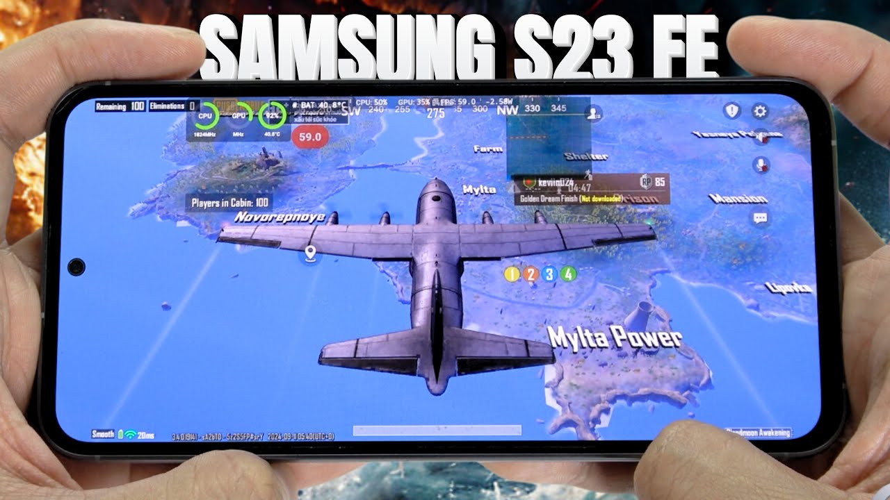 Samsung Galaxy S23 FE test game PUBG Mobile 2024 Exynos 2200 GSM