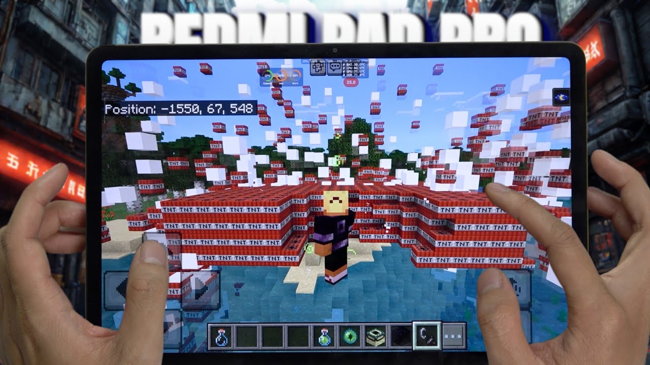 Xiaomi Redmi Pad Pro test game Minecraft 2024 | Snapdragon 7s Gen 2 ...